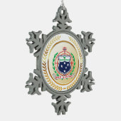 Samoa-wapenstilstand Tin Sneeuwvlok Ornament (Links)