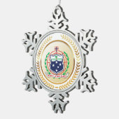 Samoa-wapenstilstand Tin Sneeuwvlok Ornament (Rechts)