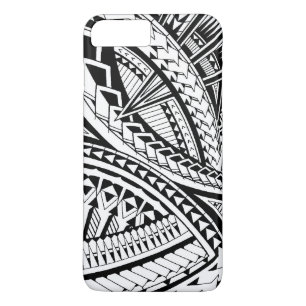 Samoaans tattoo patroon 	iPhone 8 plus / 7 plus hoesje