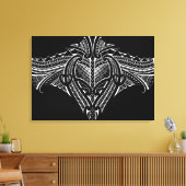 Samoaans tribal tattoo ontwerp canvas afdruk (Insitu (Woonkamer))