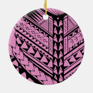 Samoaanse/Polynesiaanse stamvormen en symbolen Keramisch Ornament
