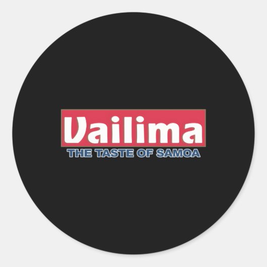 Samoaanse stam Vailima Ronde Sticker (Voorkant)