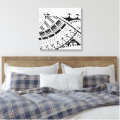 Samoaanse tribal tattoo kunst canvas afdruk (Insitu (Slaapkamer))