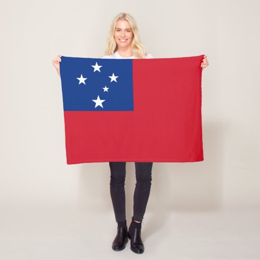Samoaanse vlag fleece deken (In situ)