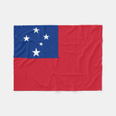 Samoaanse vlag fleece deken (Voorkant (Horizontaal))