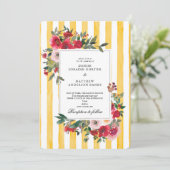 Samoaanse Zon Geel Trouw Uitnodiging (Staand voorkant)