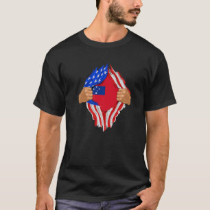 Samoan bloed binnen Ge Samoa-vlag Cassa T-shirt
