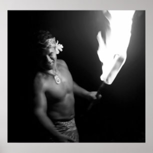 SAMOAN CHIEF MET TORCH POSTER