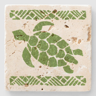Samoan Tapa Hawaiian Tiki Stone Coaters Stenen Onderzetter
