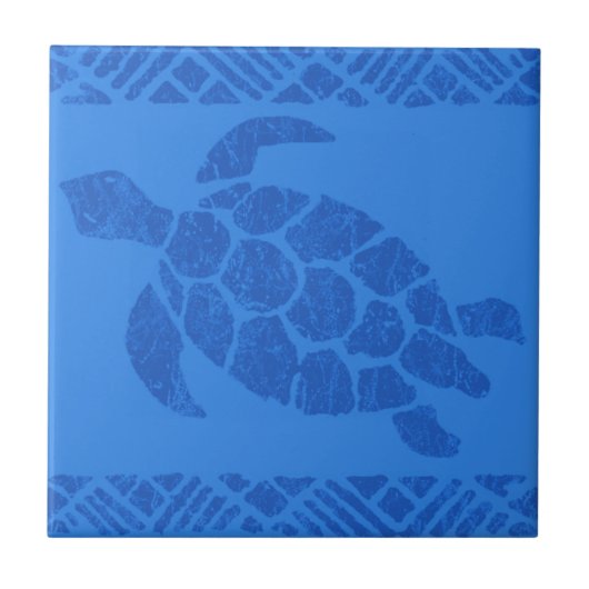 Samoan Tapa Polynesiaanse schildpad-teisters Tegeltje (Voorkant)