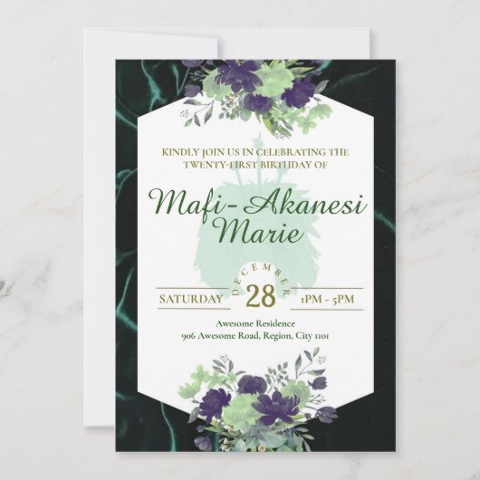 Samoan Tuiga 21e uitnodiging (Voorkant)