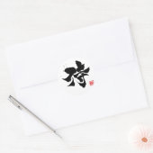 samoerai_blk ronde sticker (Envelop)
