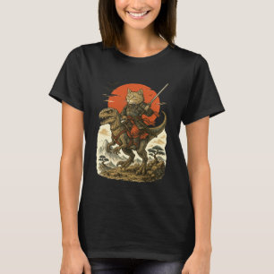 Samoerai Kat Ridder Reptiel Japanse Fantasy Krijge T-shirt