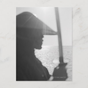 Samoerai krijger met een zwaard briefkaart