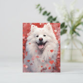 Samojed Valentijnsdag Briefkaart (Staand voorkant)