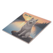 Samojeed bij Lake Tegeltje (Zijkant)