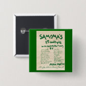 SAMOMA Multiple Vierkante Button 5,1 Cm (Voorkant /achterkant)