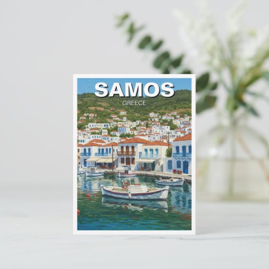 Samos Griekenland Reizen Briefkaart (Staand voorkant)