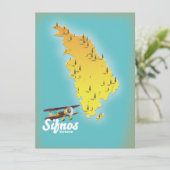 Samos Grieks Eiland kaart (Staand voorkant)