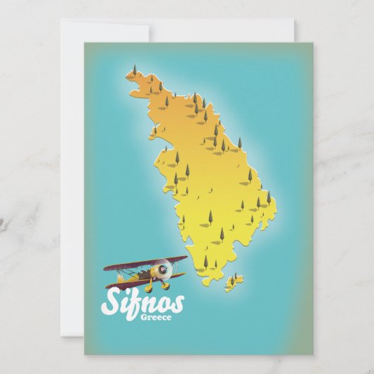 Samos Grieks Eiland kaart (Voorkant)
