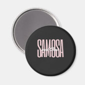 samosa en chai T-Shirt Magneet (Voorkant / Achterkant)