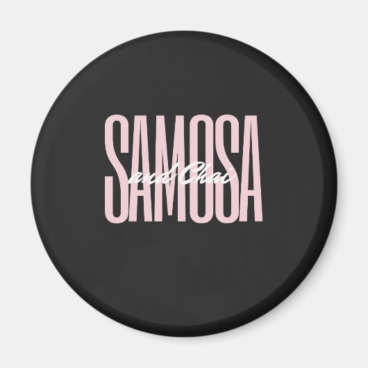 samosa en chai T-Shirt Magneet (Voorkant)