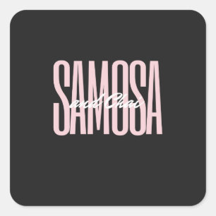 samosa en chai T-Shirt Vierkante Sticker