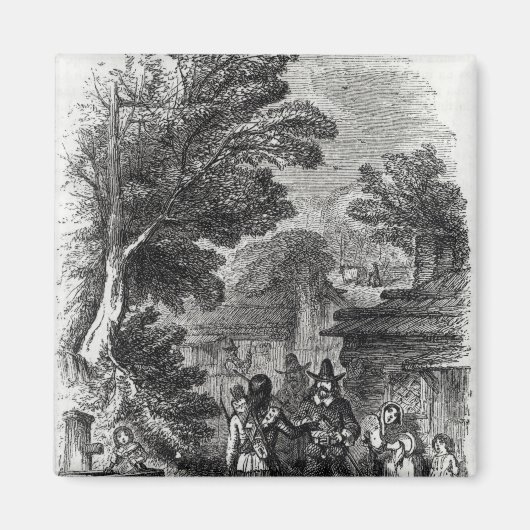 Samoset, de Indiase bezoeker Magneet (Voorkant)