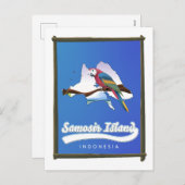 Samosir Island Indonesia reiskaart Feestdagenkaart (Voorkant / Achterkant)