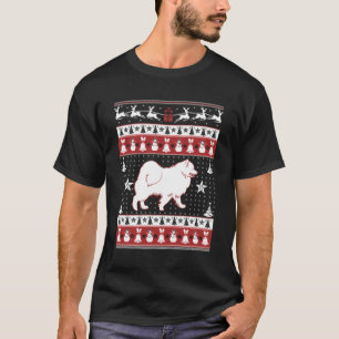 Samoyé Vilain Chandail de Noël Xmas T-Shirt - Samo
