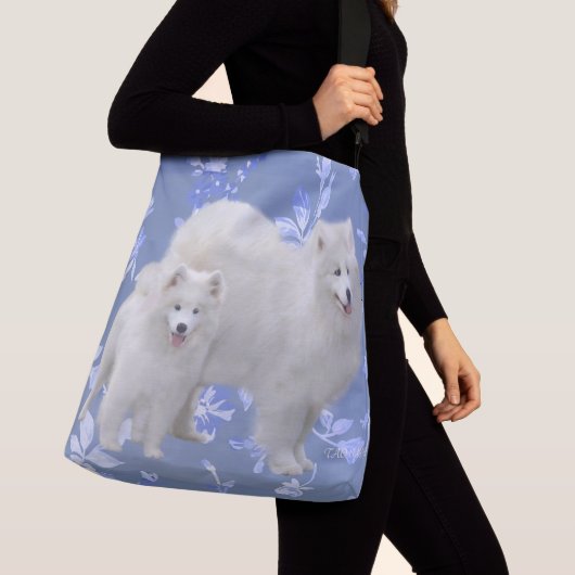 Samoyed All-Over Print Tas - Med & Lrg Cross Body (Dichtbij)