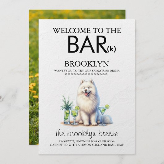 Samoyed Bar Menu (Voorkant / Achterkant)
