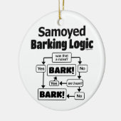 Samoyed Barking Logic Keramisch Ornament (Links)
