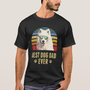 Samoyed Best Dog Pap Ever Retro Sunset T-shirt