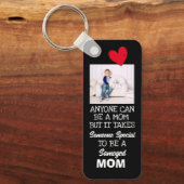 Samoyed...Beste mama, aangepaste dubbelzijdige Sle Sleutelhanger (Voorkant)