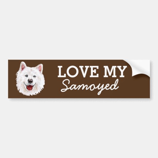 Samoyed Bumpersticker (Voorkant)