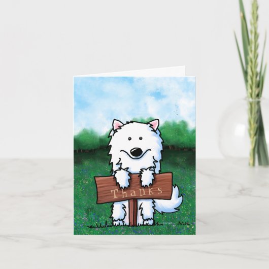 Samoyed Carte de remerciements (Devant)