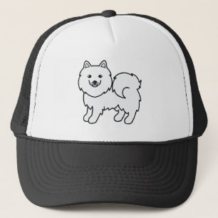 Samoyed Cartoon Dog Trucker Pet