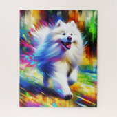 Samoyed Chien Acrylique Art Jigsaw Puzzle Puzzle (Vertical)