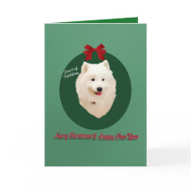 Samoyed Christmas Holiday Custom Kaart