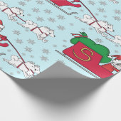 Samoyed Claus Cadeaupapier (Hoek)