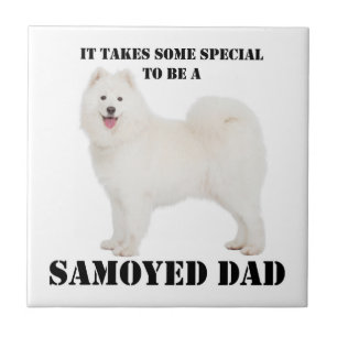 Samoyed Dad Keramische Tegel Tegeltje