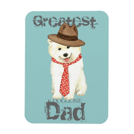 Samoyed Dad Magneet (Verticaal)