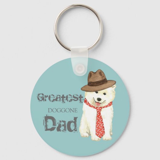 Samoyed Dad Sleutelhanger (Voorkant)
