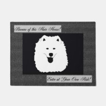 Samoyed deur Mat 18"X24";Let op dit Huis