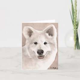 Samoyed Dog Art Note Kaart