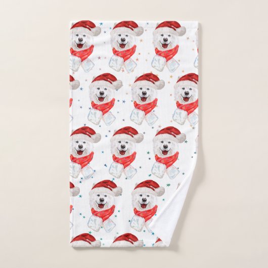 Samoyed Dog Breed Christmas Stars (Serviette à main)