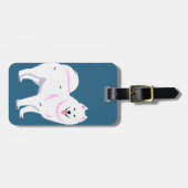 Samoyed Dog Cartoon | Bagagelabel (Voorkant horizontaal)