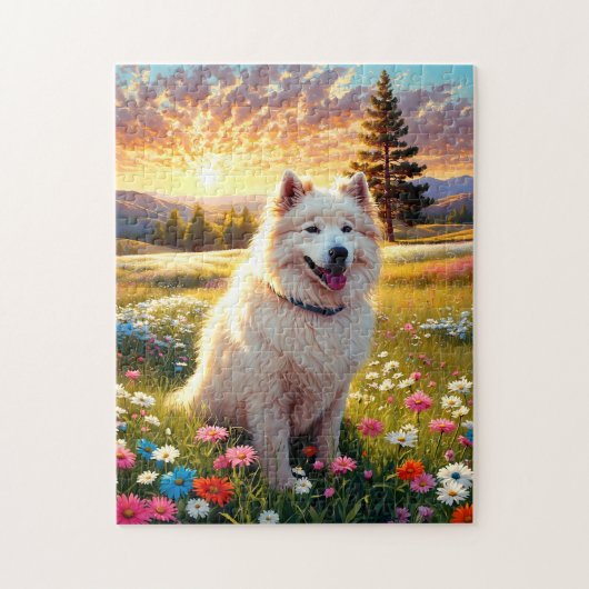 Samoyed Dog   Legpuzzel (Verticaal)