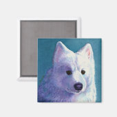 Samoyed Dog Magnet - "Bouddha" (Recto/Verso)
